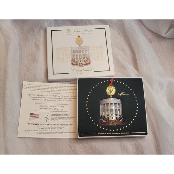 The White House Historical Association 2018 Christmas Ornament with COA - Picture 2 of 9